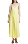 L Agence Lorraine Sleeveless Trapeze Midi Dress In Buttercup