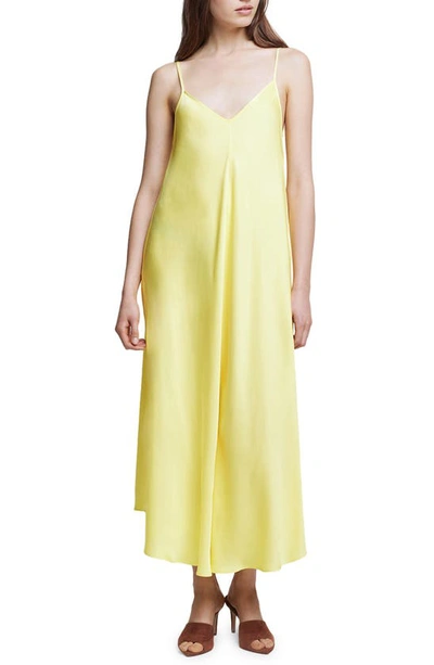 L Agence Lorraine Sleeveless Trapeze Midi Dress In Buttercup