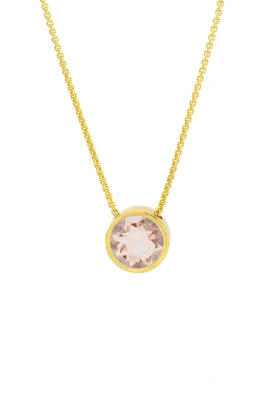 Dean Davidson Signature Knockout Morganite Pendant Necklace In Morganite/ Gold
