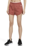 Nike Tempo Luxe Dri-fit Running Shorts In Canyon Rust/ Pink Glaze