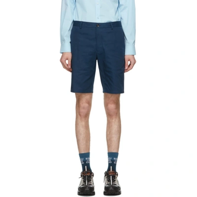 Burberry Navy Shibden Shorts In Midnight Navy