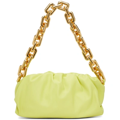 Bottega Veneta Green The Chain Pouch Leather Shoulder Bag In Seagrass