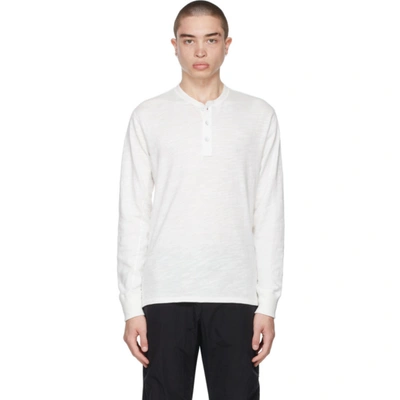 Rag & Bone Classic Slubbed Cotton-jersey Henley T-shirt In White