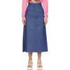 GUCCI BLUE ORGANIC DENIM SKIRT