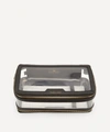 Anya Hindmarch In-flight Clear Plastic And Leather Travel Case In Black