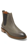 Cole Haan Warner Waterproof Chelsea Boot In Black Oliv