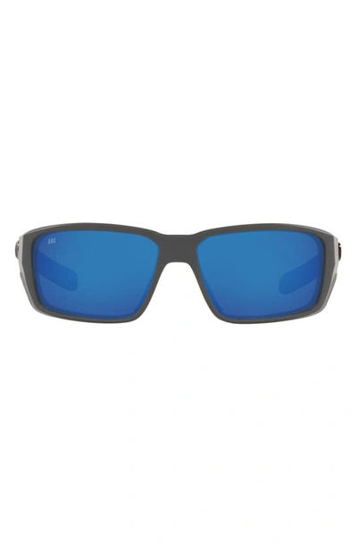 Costa Del Mar 60mm Polarized Rectangular Sunglasses In Grey Blue