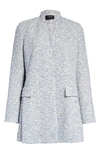 AKRIS COLLARLESS TWEED BOUCLÉ JACKET,858400096577