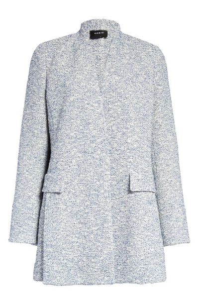 Akris Collarless Tweed Bouclé Jacket In Ecru