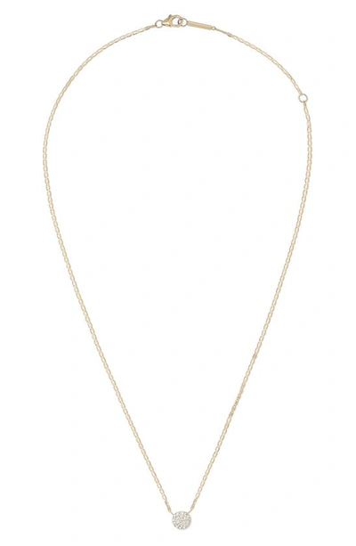 Lana Jewelry Women's Malibu 14k Yellow Gold & Diamond Petite Disc Necklace