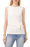 Vince Camuto Tie Front Sleeveless Top In New Ivory