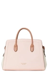 Kate Spade Knott Large Leather Satchel Bag In Chalk Pink Multi