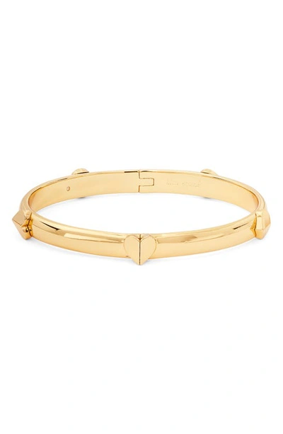 Kate Spade Heartful Hinged Bangle In Gold