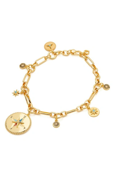 Kate Spade My Medallion Charm Bracelet In Gold Multi