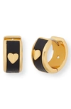 Kate Spade Huggie Earrings In Black