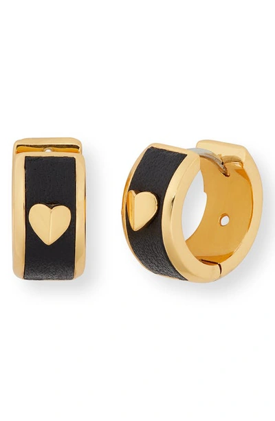 Kate Spade Huggie Earrings In Black