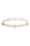 Kate Spade Heartful Hinged Bangle In Gold/silver
