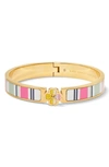 Kate Spade Heartful Hinged Bangle In Gold Multi