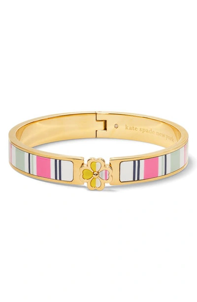 Kate Spade Heartful Hinged Bangle In Gold Multi