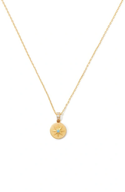 Kate Spade My Medallion Mini Pendant Necklace In Gold