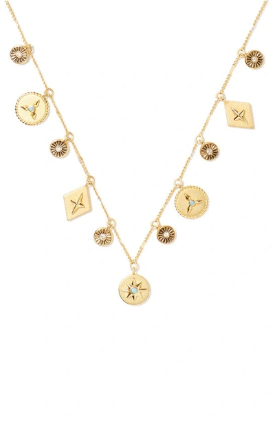 Kate Spade My Medallion Charm Necklace In Gold