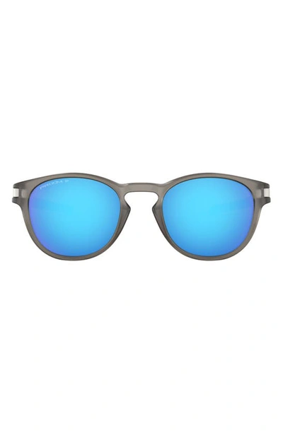 Oakley Latch™ 53mm Prizm™ Polarized Round Sunglasses In Grey