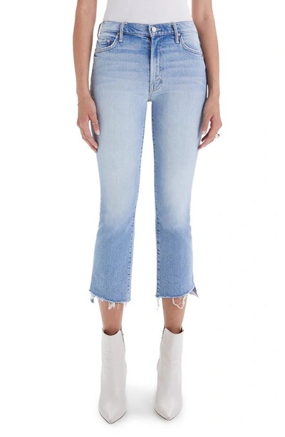 Mother The Insider High Waist Crop Step Fray Hem Bootcut Jeans In I Confess