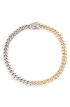Shymi Tori Cuban Chain Choker Necklace In Gold/ Silver