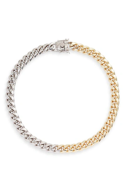 Shymi Tori Cuban Chain Choker Necklace In Two Tone