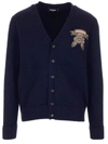 DSQUARED2 DSQUARED2 LOGO PATCH BUTTONED CARDIGAN