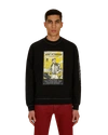 Phipps Graphic-print Crew-neck Sweatshirt In Washed Black