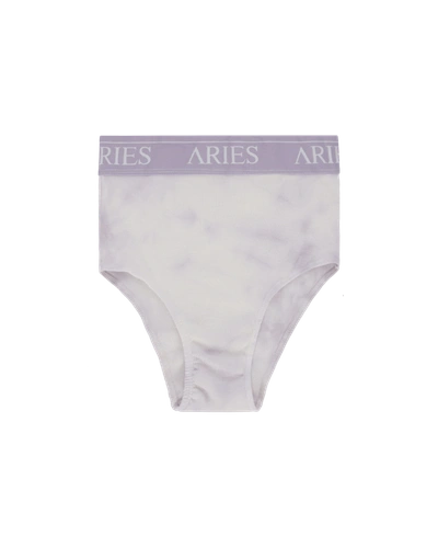 Aries Tie-dye Rib Highwaisted Briefs In Lilac