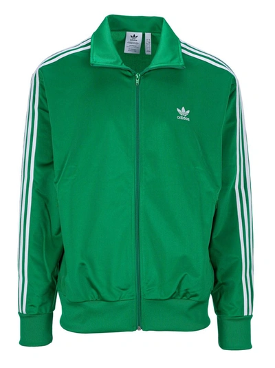 Adidas Originals Primeblue Firebird Zipped Track Jacket In Green