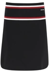 MIU MIU MIU MIU LOGO STRIPED SKIRT