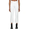 LEVI'S WHITE RIBCAGE ANKLE STRAIGHT JEANS