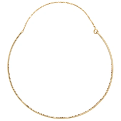 Fendi Gold Signature Necklace In F0cfk Gold
