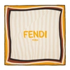 FENDI MULTICOLOR SILK PEQUIN FOULARD SCARF