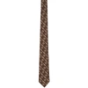 FENDI BROWN SILK 'FOREVER FENDI' TIE