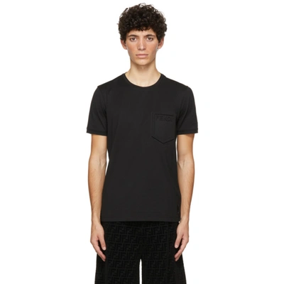 Fendi Black Trompe L'oeil T-shirt In F0qa1 Black