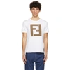 Fendi Maxi Ff Logo Cotton Jersey T-shirt In White