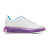 ALEXANDER MCQUEEN WHITE & PURPLE CLEAR SOLE OVERSIZED SNEAKERS