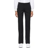 ALEXANDER MCQUEEN BLACK SLASHED LEG CIGARETTE TROUSERS