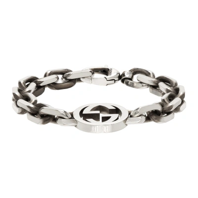 Gucci Sterling Silver Interlocking G Chain Bracelet