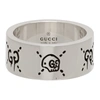 GUCCI SILVER TROUBLE ANDREW EDITION 'GUCCIGHOST' SKULL RING