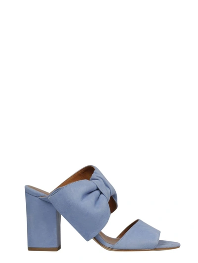 Paris Texas Bow Detailed Heel Sandals In Blue