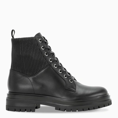 Gianvito Rossi Black Leather Lace-up Boots