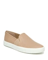 Vince Women's Blair Perforated Leather Slip-on Sneakers In Cappuccino