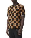 BURBERRY MEN'S CHECKERBOARD POLO SHIRT,PROD242180069