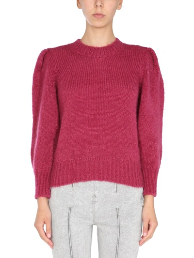 Isabel Marant Emma Puff Sleeve Alpaca Blend Sweater In Pink
