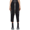 RICK OWENS BLACK CADY BAUHAUS BELA LOUNGE trousers